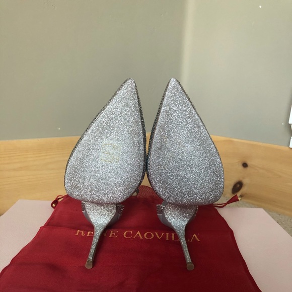 Rene Caovilla Bella Napa Pump Strass 115 New 36.5 - Picture 6 of 8